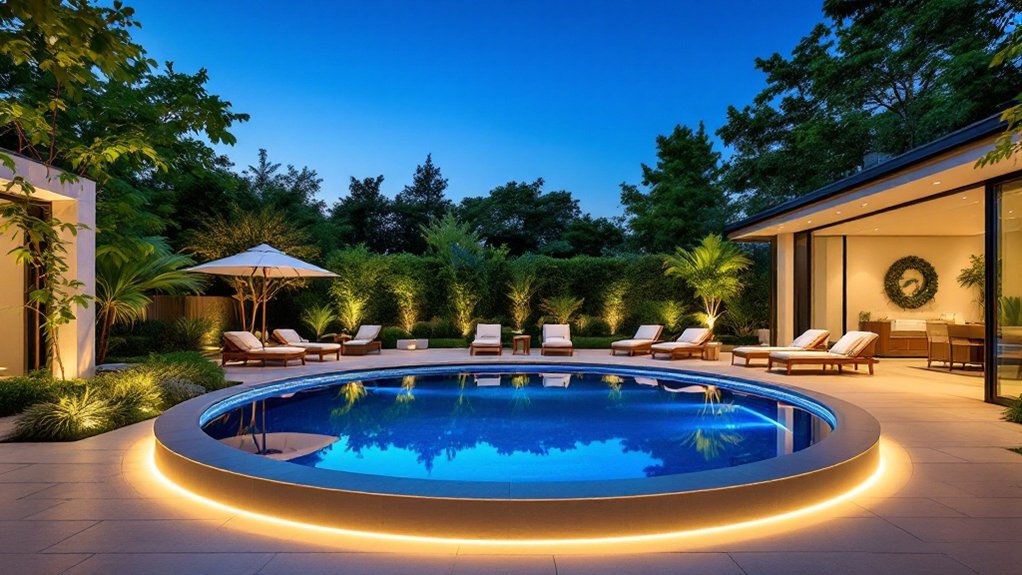 elegant circular backyard design